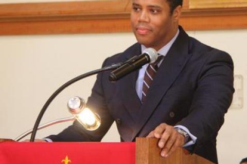 Dr. Gregory Parks, who was born and raised in East Hampton, gave a stirring keynote address at the Calvary Baptist Church service on Monday in honor of the Rev. Dr. Martin Luther King Jr.