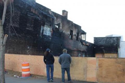 The owner of the Sag Harbor Cinema site, which is partially vacant after the cinema’s lobby was demolished in December, has yet to grant the owners of 69 Main Street access across his property so that they can begin to shore up the building.