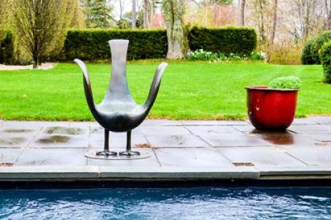 Judith Kensley McKie utilitarian art objects or sculptural furniture pieces, depending on your view, will take up residence by the LongHouse pool this season.