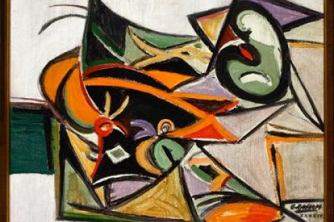 John Graham’s “Abstract Composition‚” from 1941, preceded his rejection of abstraction.