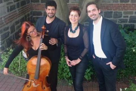 Spektrum Ensemble, performing tomorrow at the Southampton Cultural Center, wants to take the stuffiness out of classical music, said Trudy Craney, third from left.