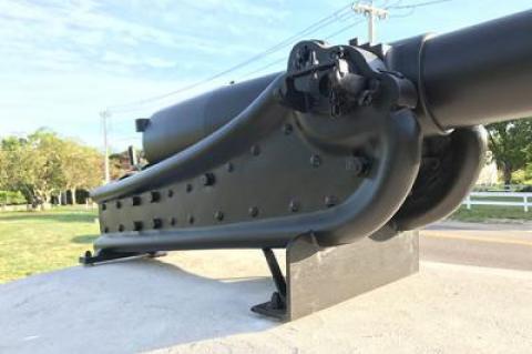 A Civil War-era cannon was returned last month to the war memorial at Ashawagh Hall in Springs following a two-year restoration by James DeMartis, a Springs resident, metal sculptor, and blacksmith.