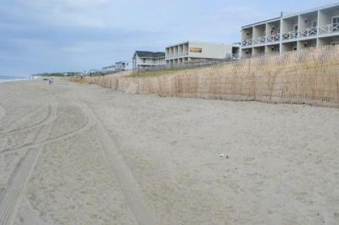 Retreat from the downtown Montauk shore, with the oceanfront row of motels moved back to fill in gaps on the next street up and dunes taking their place, is among the recommendations in a draft plan for the hamlet.