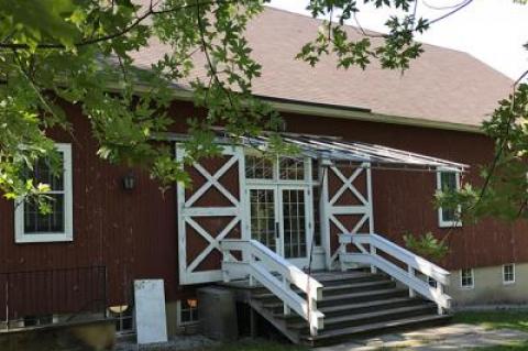 The exterior of the old Amagansett Applied Arts building, which will host the Upstairs Art Fair in July