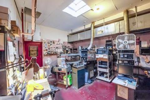 Inside the projection booth at the old Sag Harbor Cinema.