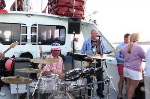 The Three Bs entertained Fourth of July revelers aboard the Montauk Chamber of Commerce’s second annual fireworks cruise.