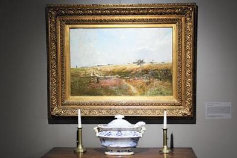 “The Grain Field, Long Island” by Edward Gay is one of several paintings purchased by the East Hampton Historical Society from Terry Wallace using a grant from the Robert D.L. Gardiner Foundation.