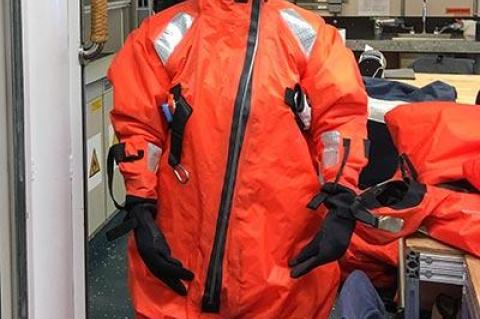 Lisa Seff practiced “abandon ship” drills aboard a research vessel in the Arctic Ocean.