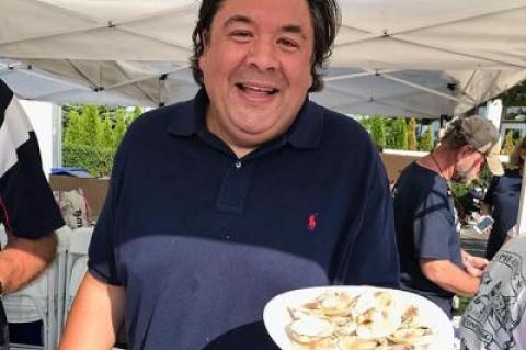 Peter Ambrose was the top shucker in the Harborfest clam-shucking contest on Sunday in Sag Harbor, besting The Star’s fishing columnist, among others.