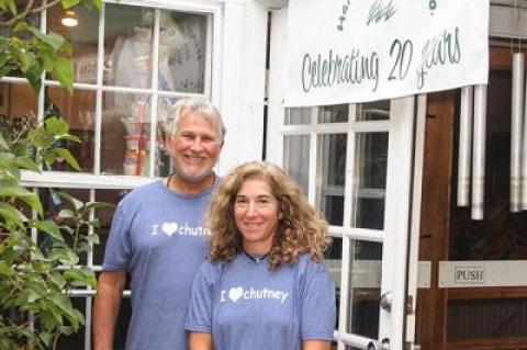 Gary and Isabel Kaplan MacGurn, the proprietors of Hampton Chutney, met in India after a bag of coconuts fell on her head.