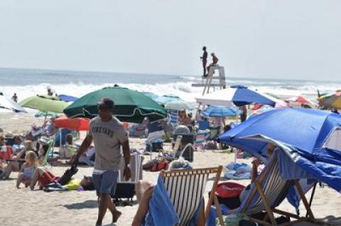 A busy day at Main Beach.