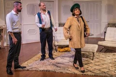 Dane DuPuis, John Leonard, and Catherine Maloney in “Boeing Boeing” at the Southampton Cultural Center.