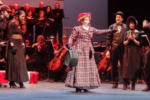 Joy Hermalyn played Roxie Claflin, Victoria Woodhull’s mother, in the Anchorage Opera production of “Mrs. President.”