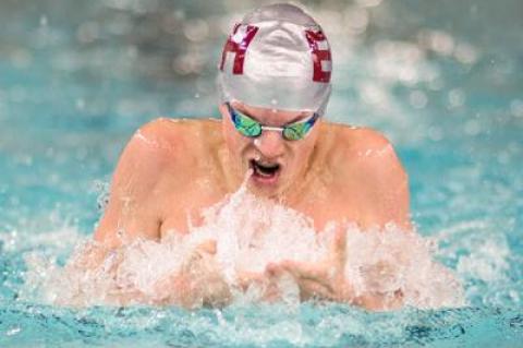 Ryan Duryea, a junior, was a three-time winner in last Thursday’s swim meet here with Stony Brook — as a member of the 200 medley and 400 freestyle relay teams and in the 200 individual medley.