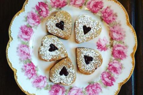 These pretty Linzer cookies are much easier to make than they look, but you will need cookie cutters.