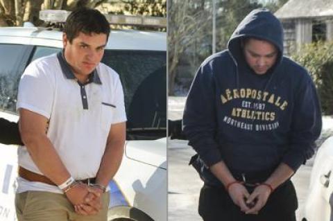 East Hampton Village police charged Carlos Andres Yara-Gonzalez of Springs, left, with drunken driving and resisting arrest late on New Year’s Eve. Kyle A. Booth of Carmel, N.Y., and Montauk, right, was arraigned Tuesday in East Hampton Town Justice Court on felony drunken driving charges.