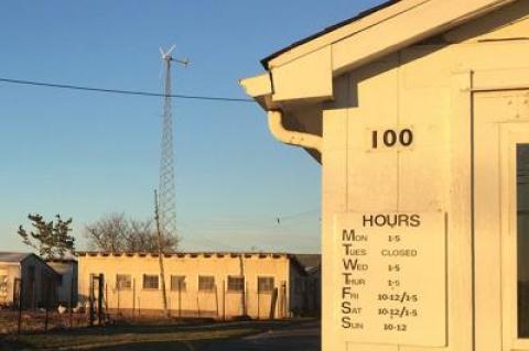 AT&T had hoped to install flat antenna panels on the windmill at Iacono Farm in East Hampton; the town denied the request.