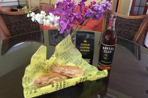 Cuban bread spread with guava paste and cream cheese is joined by some  similarly themed beverages in Key West.