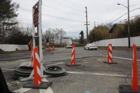 Whether you travel by road or rail, change is afoot in East Hampton Village. The tangle of gravel and traffic cones at the intersection of Route 114 and Buell and Toilsome Lanes should become a completed roundabout by Memorial Day.