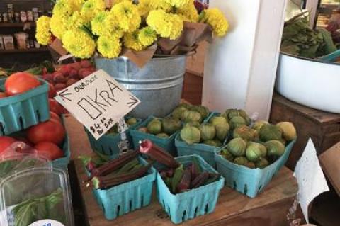 At the height of summer, Amber Waves grows typical farmers market offerings but ups its game with unusual finds such as tomatillos and okra.