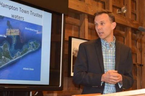 Christopher Gobler delivered an upbeat assessment of the waters in and around the Town of East Hampton to the town trustees on Monday.