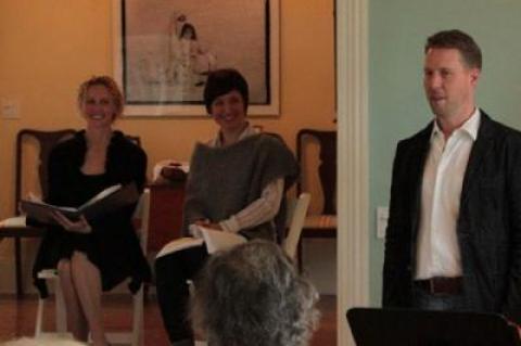 A reading of Dennis Moritz's play "Hungry Heart" took place in a Sagaponack living room recently.