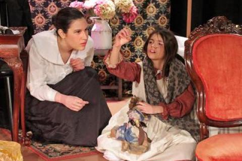 Tina Marie Realmuto plays Annie Sullivan, and 10-year-old Emma Suhr is Helen Keller in “The Miracle Worker” this weekend at the Southampton Cultural Center.