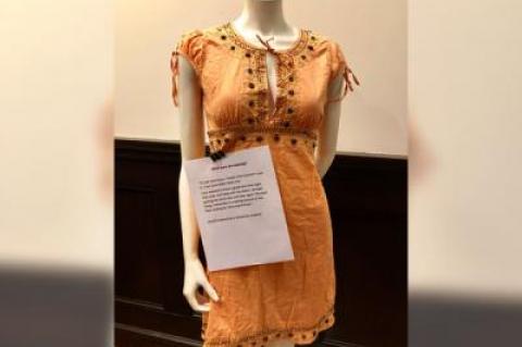 A sexual assault awareness event hosted by the Retreat on Monday at the East Hampton Library included the exhibit “What Were You Wearing?” — a collection of clothing depicting what survivors of sexual assault wore at the time they were attacked.