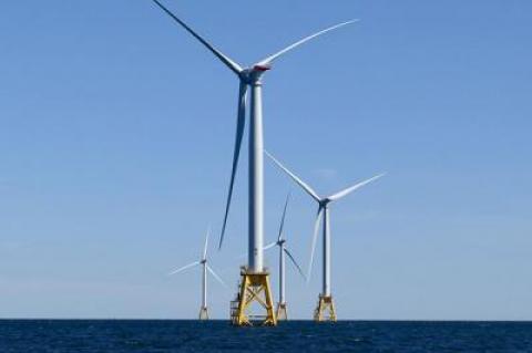 Deepwater Wind's Block Island Wind Farm has been in operation since late 2016. The company is seeking local approval to bring a power cable ashore in East Hampton Town.