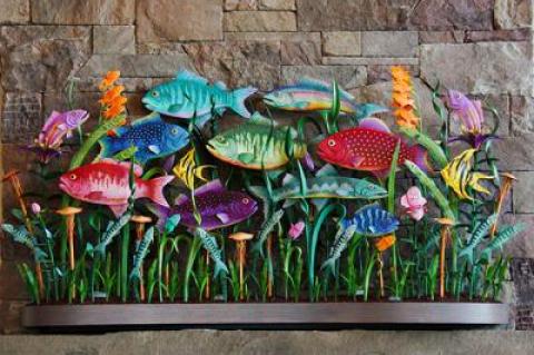 James Grashow describes his sculpture as a cross between a garden and an aquarium.