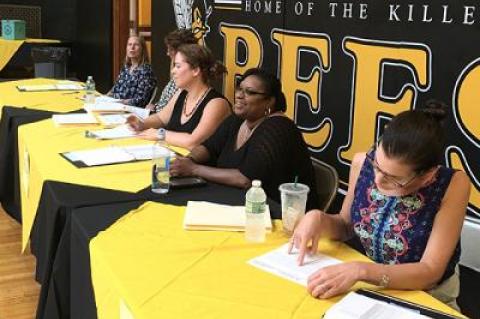 Staffers worked into the evening last Thursday as residents arrived to vote on the $4.7 million in additional funding the Bridgehampton School District was seeking to renovate and expand the school.