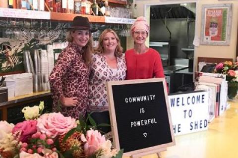 Amanda Fairbanks, Liza Tremblay, and Sarah Cohen are co-founders of the Shed, a new shared workspace for women at Estia’s Little Kitchen in Sag Harbor on Tuesdays starting next week.