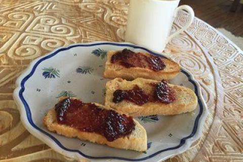 Toasted homemade bread with raspberry jam is one of life’s most fundamental pleasures.