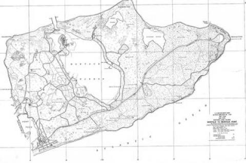 A United States Coast and Geodetic Survey map from 1932-33 shows a much more ample Montauk Point than the one that exists in front of the lighthouse today.