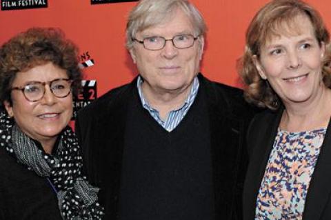 Jacqui LoFaro, founder of the festival, D.A. Pennebaker, and Chris Hegedus