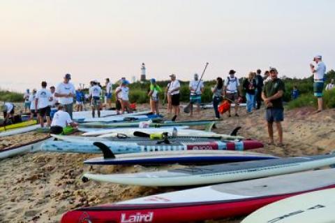 It would have been better, given the full moon, had they left later, Fred Doss of Paddlers 4 Humanity said on the paddling fleet’s return from Block Island.