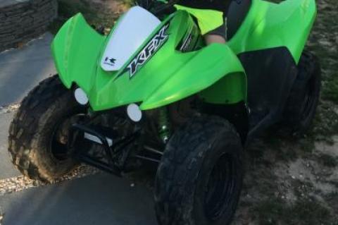 Two lime green Kawasaki all-terrain vehicles were stolen from a wooded area on a Denise Street property, police said.