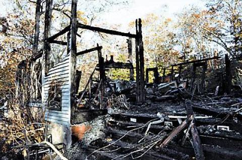 A house owned by two families at 68 Fresh Pond Road in Amagansett burned to the ground on Nov. 11, killing two dogs who may have been involved in starting the fire.