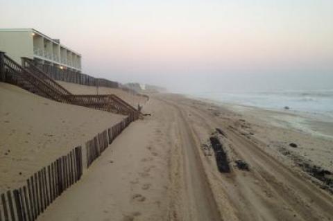 Looking east on the downtown beach