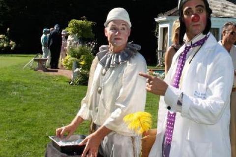 Professional clowns from the Big Apple Circus and its Clown Care program, including Kim Winslow, left, and Peter Strauss, a.k.a. Dr. Petey, also performed at a benefit for the circus last year.