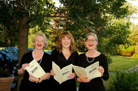 The Choral Society of the Hamptons, three of whose members can be seen here rehearsing for last summer’s concert, will perform Carl Orff’s “Carmina Burana” on Saturday.