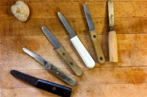 A variety of clam knives