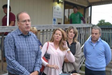 "We are looking for justice to be served, and we are confident that that will happen," the late Paul Hansen's brother, Bob Hansen, said during a brief statement outside Southampton Town Justice Court on Thursday.