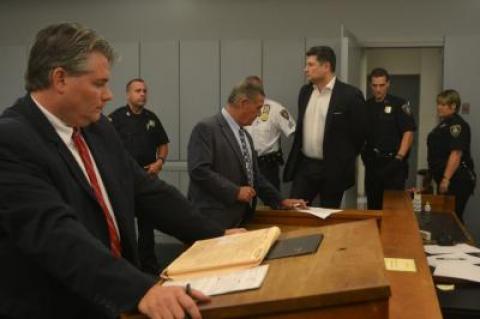 Sean Ludwick was led into court in Central Islip, where he took a plea deal on Tuesday.