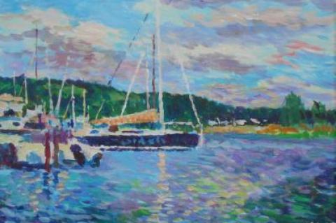 Frank Sofo's landscapes and seascapes will be part of a small works show at Ashawagh Hall on Sunday for Christmas shoppers.