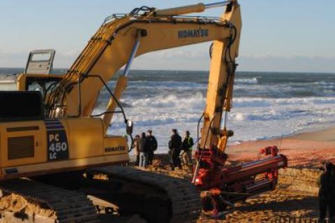 East Hampton Town police officers arrested three more protestors who tried to stop work on the beach in Montauk on Friday morning.