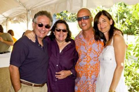 Jeffrey and Ina Garten, who was an early fan and supporter of Nick and Toni’s restaurant, left, with Mark Smith and Toni Ross. Below, Ms. Ross and Jeff Salaway