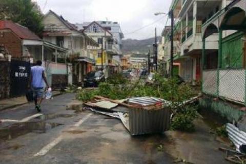 Residents on the island of Dominica dealing with the damage caused by Hurricane Maria.