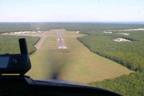 Sections of the woods on both ends of runway 10-28, across Daniel’s Hole Road from the East Hampton Town Airport, and at the runway’s end will be cut down to remove them from the Federal Aviation Administration’s required clear zone.