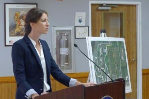 Elizabeth Schmid, an attorney representing Loida Lewis, asked the East Hampton Village Zoning Board of Appeals to permit extensive changes to her client's property at 165 Lily Pond Lane.